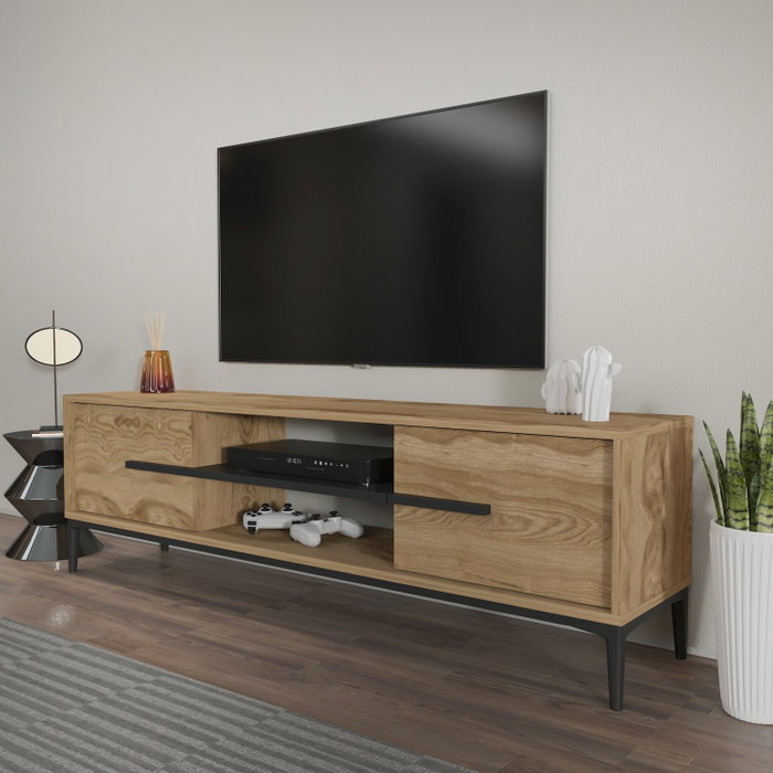 Hanah Home Eslem Soporte para TV Roble y Negro